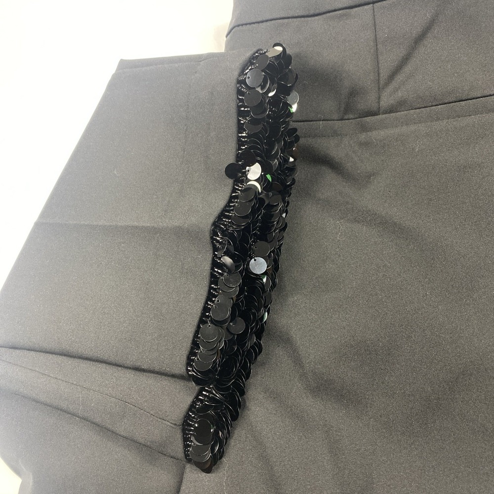 Chicos Black Size3 Sequined Hem Ankle Twill - Picture 14 of 16